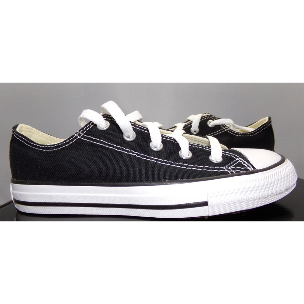 Converse Chuck Taylor All Star Low Top Sneakers Black Size 1.5 - Picture 5 of 7